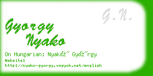 gyorgy nyako business card